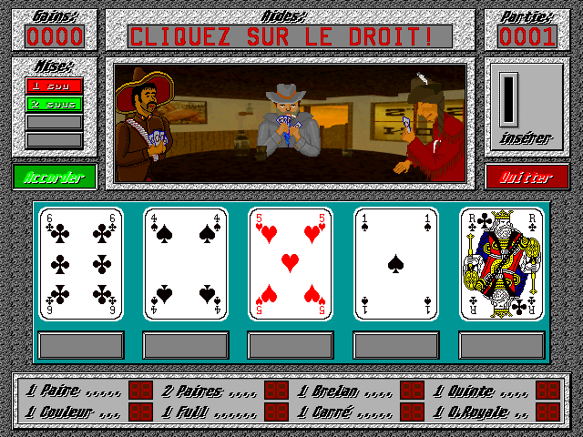 Jeu de Poker [Falcon030] atari screenshot